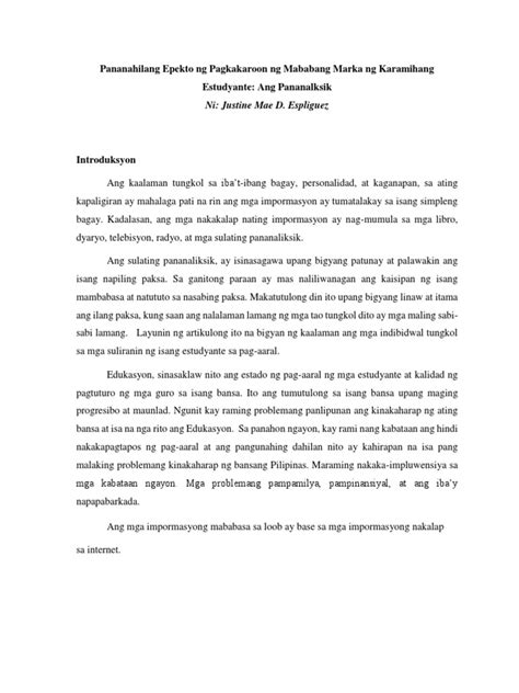 pananaliksik tungkol sa mababang marka pdf|Pananahilang Epekto NG Pagkakaroon NG Mababang Marka NG .